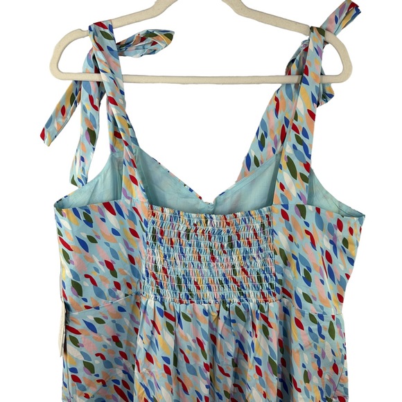 Eloquii Tie Shoulder Structured Dress Colorful size 18 NWT - Picture 6 of 14